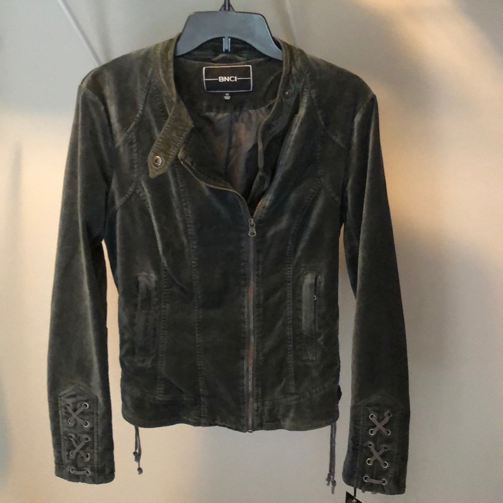 COPY - NWT BNCI velvet Hunter Green Jacket sz Medium